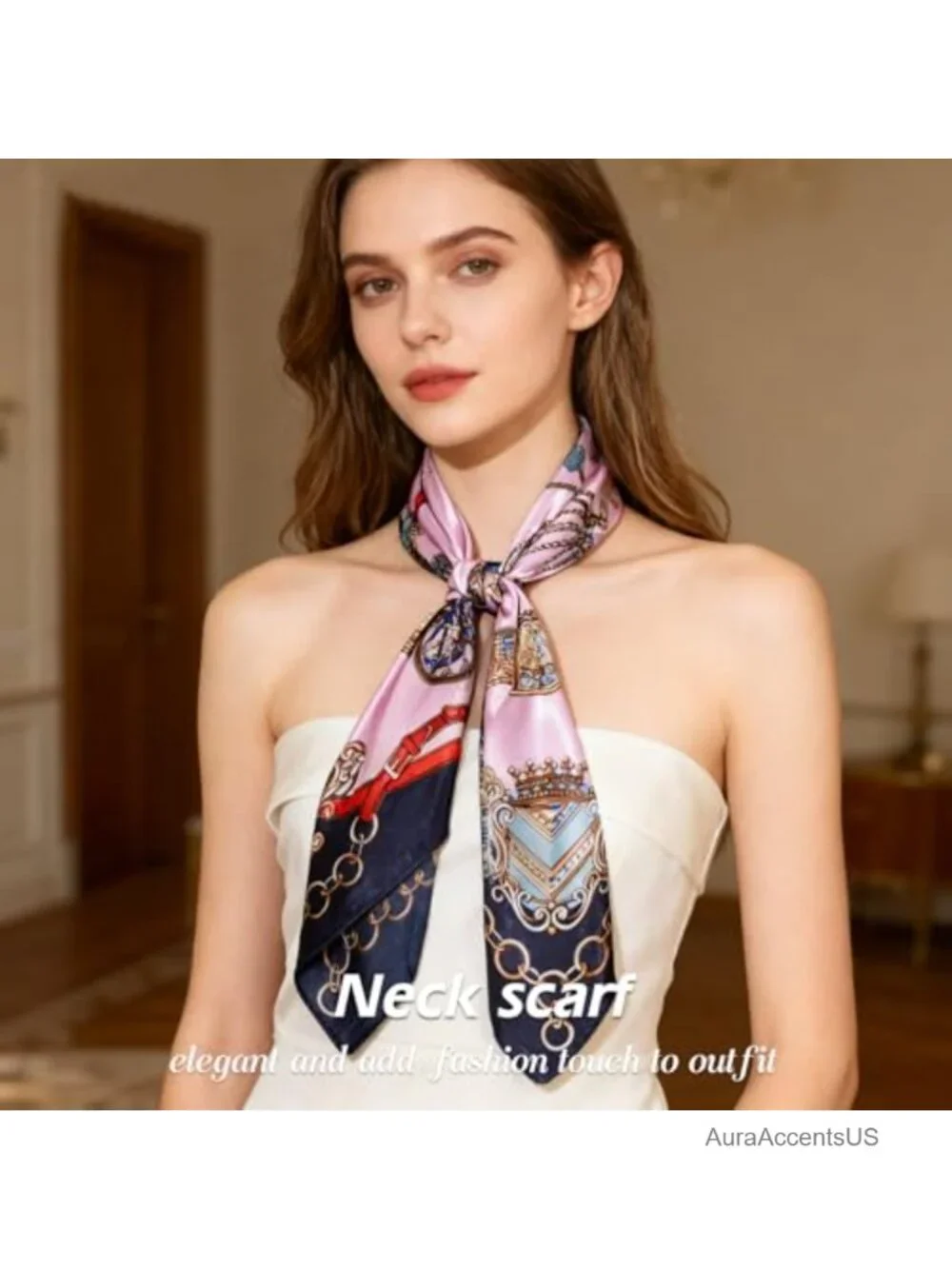 4 Pcs Large Satin Head Scarf - 35